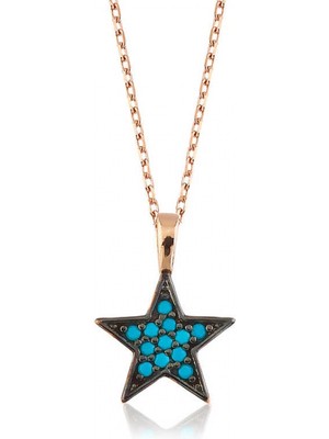 Supertrend Gümüş Mavi Yıldız Bayan Kolye