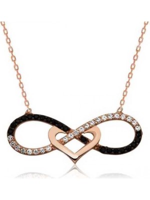 Supertrend Gümüş Kalpli Sonsuzluk Bayan Kolye