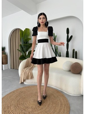 Barış Beauty Miron Omuz Fiyonklu Elbise