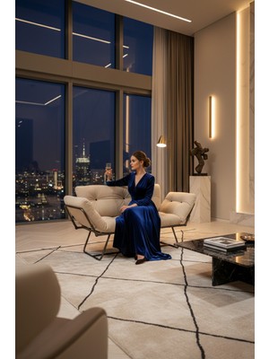 AVYNA Katlanır Yataklı Ikili Kanepe Krem, Mekanizmalı Üst Segment Çekyat Koltuk – Ithal Kumaş