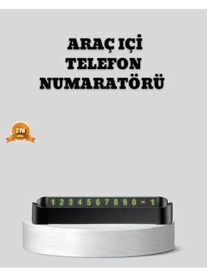 Astraltech Çevirmeli Araç Içi Park Numaratörü – Alüminyum Gri, Kolay Montaj ve Net Görünüm