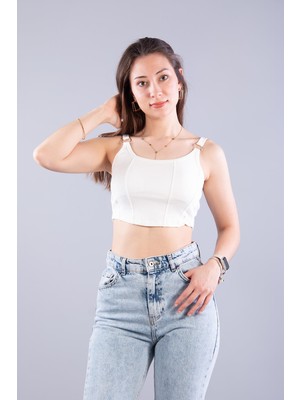 Mckanzie 9062 Halkalı Pensli Kaplı Crop Atlet