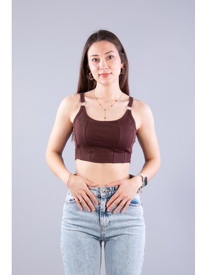 Mckanzie 9062 Halkalı Pensli Kaplı Crop Atlet