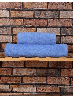 Mira Home 2 Parça %100 Pamuklu Soft Lüx Banyo Havlu Seti Mavi