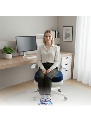 Pillowart Visco Ortopedik Oturma Simidi Koltuk Minderi Visko Kuyruk Sokumu Yastığı
