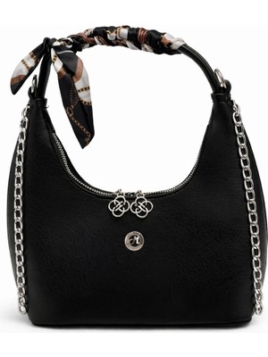 Yonca Detaylı Fularlı Zincir Askılı Çanta