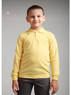 Dıgıl Kids Çocuk Polo Yaka Okul T-Shirt Uzun Kol