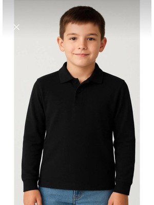 Dıgıl Kids Çocuk Polo Yaka Okul T-Shirt Uzun Kol
