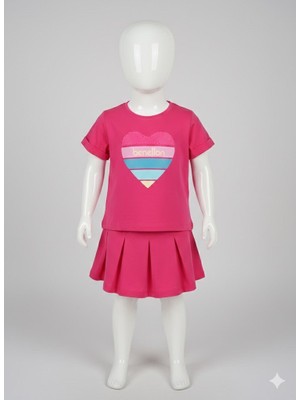 Benetton Kız Çocuk Koyu Pembe Tshirt