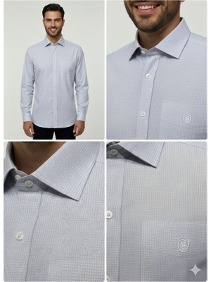 Vakko Ekoseli Cepli Classic ve Comfort Fit Kesim Gömlek