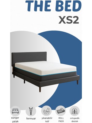 Meg'a Bedding Bed Xs2 Sünger Yatak Fermuarlı Yatak Yıkanabilir Kılıflı Yatak Antibakteriyel Yatak Ortopedik Yatak