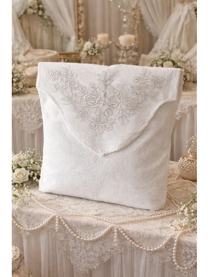 Dilex Kadife Çeyiz Krem Gelin Damat Söz Düğün Nişan Zarf Bohça