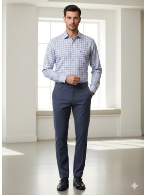 Vakko Ekoseli Cepli Classic ve Comfort Fit Kesim Gömlek