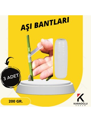 Karaoğlu Vakum Ambalaj 3 Adet Aşı Bandı Ağaç Aşı Bandı Fidan Aşı Bandı