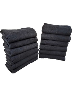 Mira Home 12LI Paket Boya Tutmayan Mikrofiber El Yüz Spor Kuaför Havlusu 50X90 cm Çok Renkli