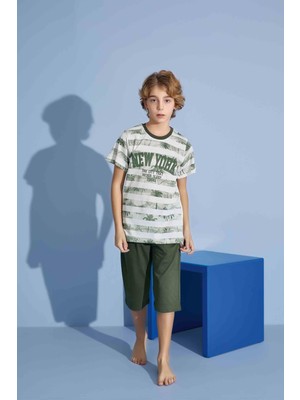 Rapapa Erkek Çocuk Bermude  Kısa Kol Şort Takım 3927Y