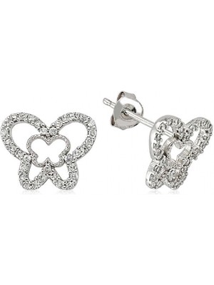 Supertrend Gümüş Çivili Kelebek Küpe