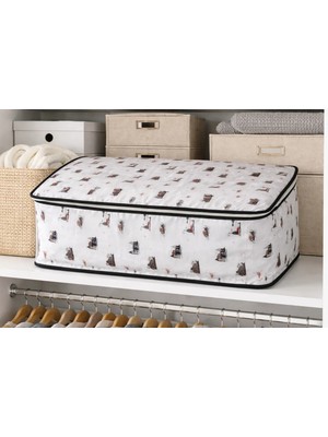 Dilex Hurç  Baza Altı Yorgan Taşıma Beyaz Istanbul Temalı Hurç