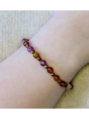 Esha Store Doğal Taş Ametrin Hematit Doğal Taş Kadın Doğal Taş Bileklik EUB13ANH