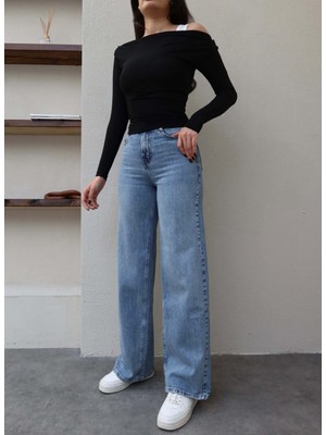 Esra Helvacı Yüksek Bel Wide Leg Jean