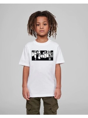 Giyim Center Çocuk Unisex Baskılı T-Shirt - Beyaz