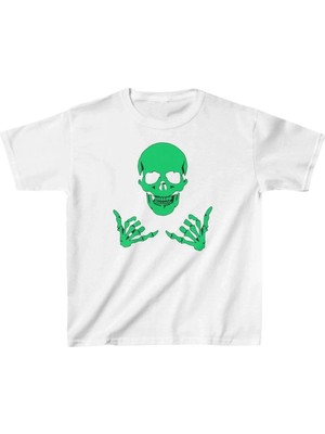 Giyim Center Unisex Çocuk Baskılı T-Shirt - Beyaz