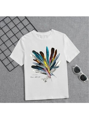Giyim Center Kız Çocuk Baskılı T-Shirt - Beyaz