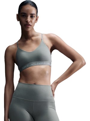 Nike Indy Light-Support Padded Adjustable Training Sports Yeşil Kadın Spor Sütyeni FD1062-320