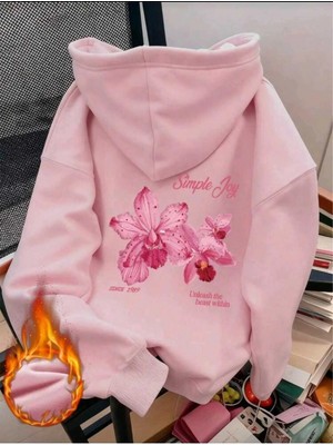 Divin Kadın Baskılı Sweatshırt Kaliteli Kumaş Oversize Kesim