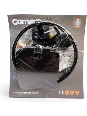 Camero Banyo Aksesuar Seti Siyah – Havluluk, Tuvalet Kağıtlığı ve Askılık Seti, Duvara Monte Modern Banyo Seti