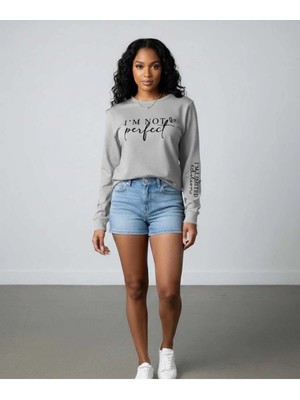 Divin Kadın Günlük Baskılı Oversize Sweatshirt