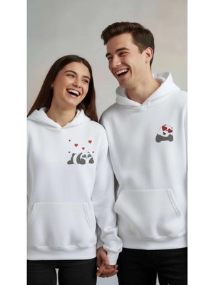 Divin Aşk Bağı Çift Sweatshirt 2li Baskili Sweatshirt