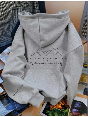 Divin Kadın Baskılı Sweatshırt Kaliteli Kumaş Oversize Kesim