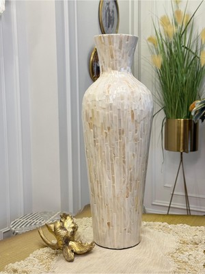 Özgürce El Yapımı Mother Of Pearl Vazo, Şık ve Zarif Dekorasyon Parçası