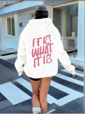 Divin Kadın Baskılı Sweatshırt Kaliteli Kumaş Oversize Kesim