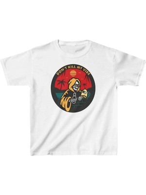 Giyim Center Çocuk Unisex Baskılı T-Shirt - Beyaz
