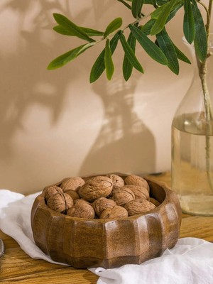 LC Waikiki Oyma Detaylı Ahşap Kase 20 cm  (S6)