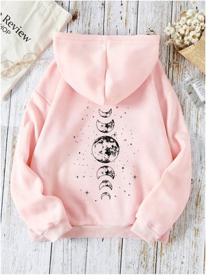 Divin Ay Baskılı Sweatshırt 3iplik Kaliteli Kumaş Oversize Kesim