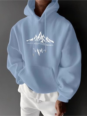 Divin Erkek Baskılı Ekj Sweatshırt 3iplik Kaliteli Kumaş Oversize Kesim