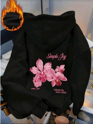 Divin Kadın Baskılı Sweatshırt Kaliteli Kumaş Oversize Kesim