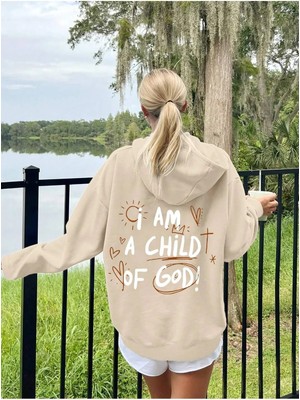 Divin -Kadın I Am A Child Baskılı Sweatshırt 3iplik Kaliteli Kumaş Oversize Kesim