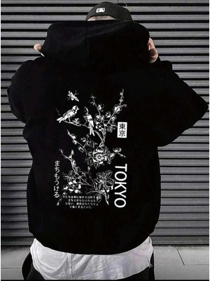 Divin Erkek Baskılı Sweatshırt 3iplik Kaliteli Kumaş Oversize Kesim