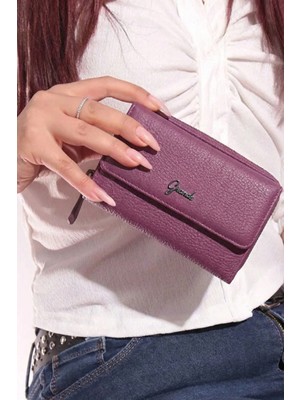 Grande 2754 Siyah Detay  Deri Kadın Cüzdan Kartlık Clutch