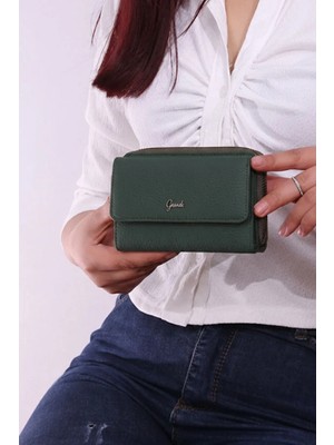 Grande 2754 Siyah Detay  Deri Kadın Cüzdan Kartlık Clutch