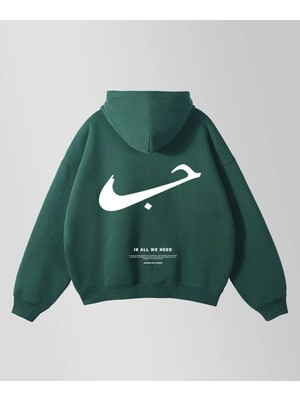 Divin Unısıx Kapşonlu Baskılı Sweat Kaliteli Kumaş Modern Oversize Kesim