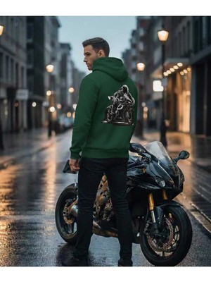 Divin Kapüşonlu Motorcycle Spirit Oversiz Sweatshirt