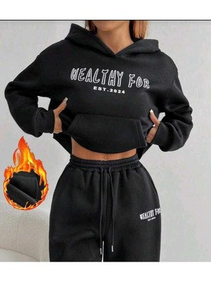 Divin Wealthy For Baskılı Unısex Kapüşonlu Sweatshirt – Sıcak, Rahat ve Trend Tasarım
