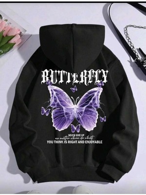 Divin Kadın Baskılı Sweatshırt Kaliteli Kumaş Oversize Kesim