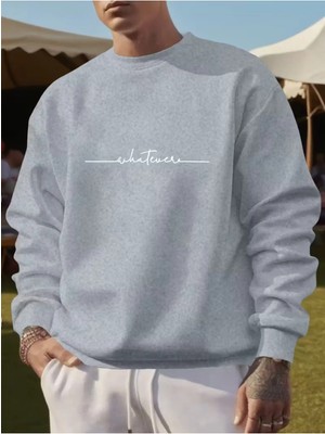 Divin -Erkek Arhatevere Baskılı Sweatshırt 3iplik Kaliteli Kumaş Oversize Kesim