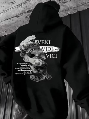 Divin Erkek Baskılı Df Sweatshırt 3iplik Kaliteli Kumaş Oversize Kesim